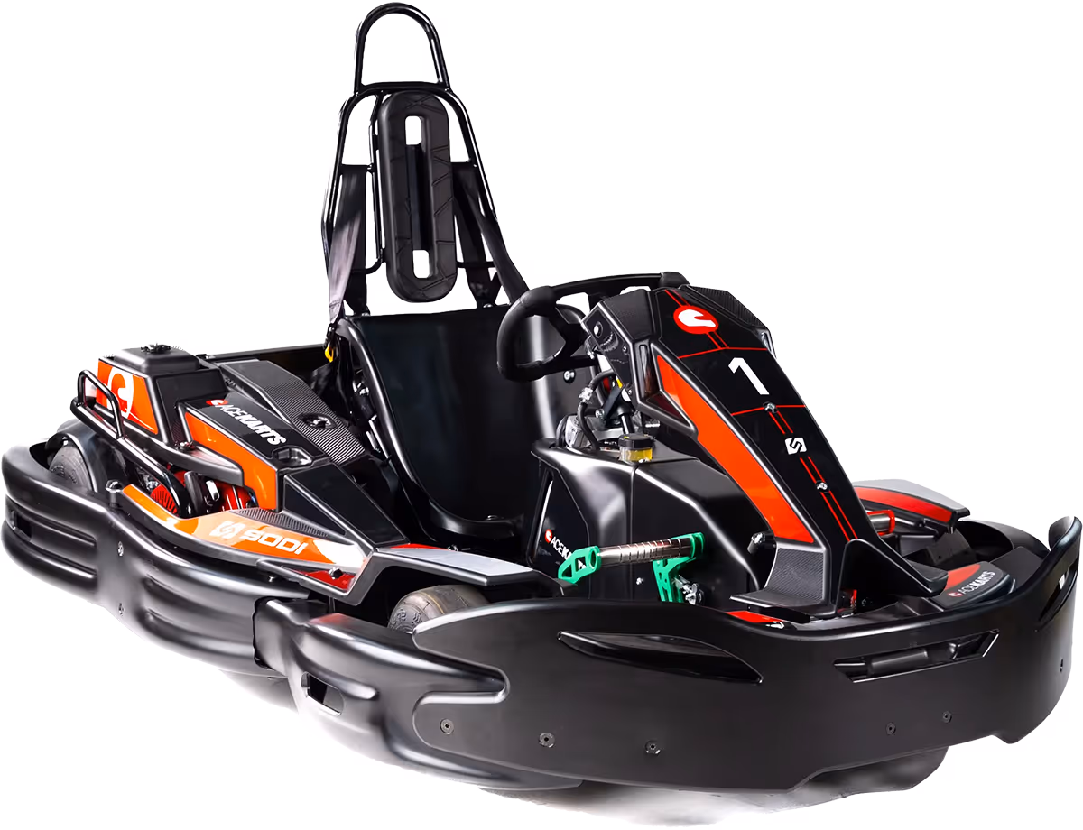 Ace Karts Super Kart on the outdoor track
